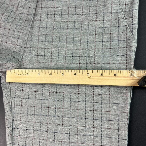 Betabrand Pull On Dress Yoga Pants Women's 35x26* Straight Grey Check Tag XL P - Picture 14 of 16